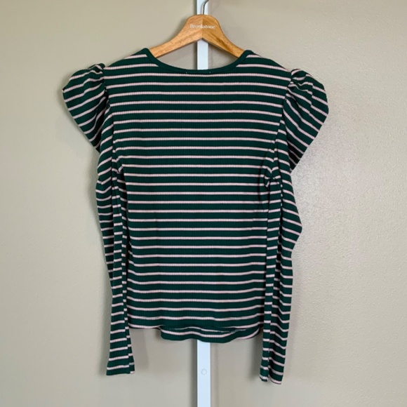 Anthropologie Porridge Puff-Sleeve Tie-Front Top - Picture 15 of 16